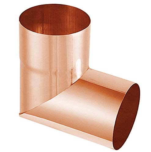 Rohrwinkel 87° Kupfer in den Größen 60, 76, 80, 87 und 100 mm (L) von Dachrinnen & Zubehör Kupfer