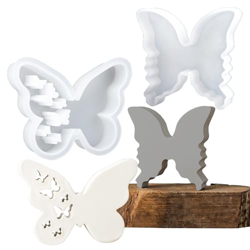 Dacies Art House Silikonform zum Selbermachen, Kerzen, Basteln, Harz, Gießen, Beton, Seife, Ton, perfekte DIY-Form für Handwerker, Heimdekoration, Geschenke (Schmetterling 2-teiliges Set) von Dacies