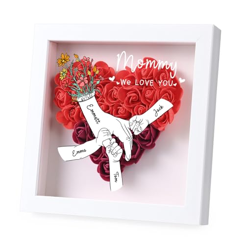 Personalisierte Blumenschachtel für Mama mit 2-8 Vornamen, herzförmige Trockenblumenschachtel, Muttertagsgeschenk Personalisierte Blumenschachtel für Mama mit 2-8 Vornamen, herzförmige Trockenblumenschachtel, Muttertagsgeschenk von Dacomfy