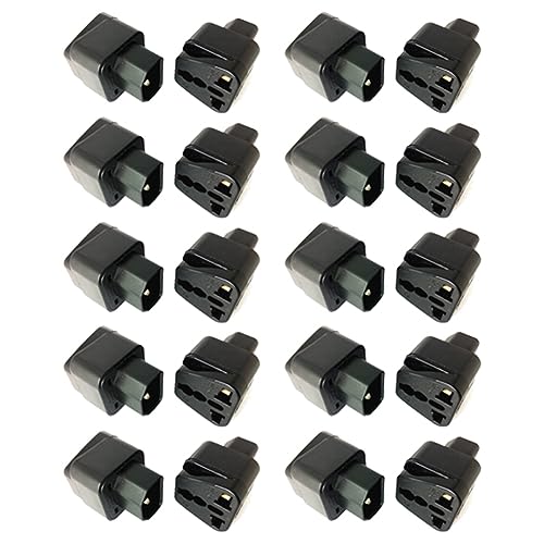 Daconovo 10X PDU-Spezialkonvertierungsstecker USV C13 Auf Universalsteckdose Server IEC320-C14 Stecker WD-320 von Daconovo