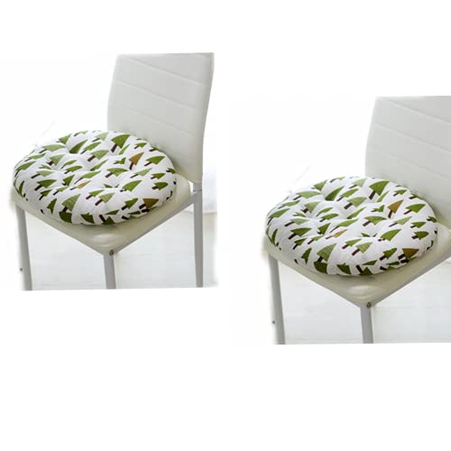 2 x runde gepolsterte Sitzkissen, Stuhl-Sitzpolster für Innen- und Außenbereich, Garten, Terrasse, Küche und Bürostühle (B) von DadaA