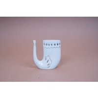 Beige Vintage Keramik Mineralwasser Tasse, Hergestellt in Der Udssr von DadaVintageCom