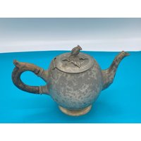 Vintage Teekanne Aus Metall Mit Mohnblumen von DadaVintageCom