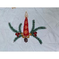 Vintage Weihnachtshandgemachte Serviette, 135x80cm von DadaVintageCom