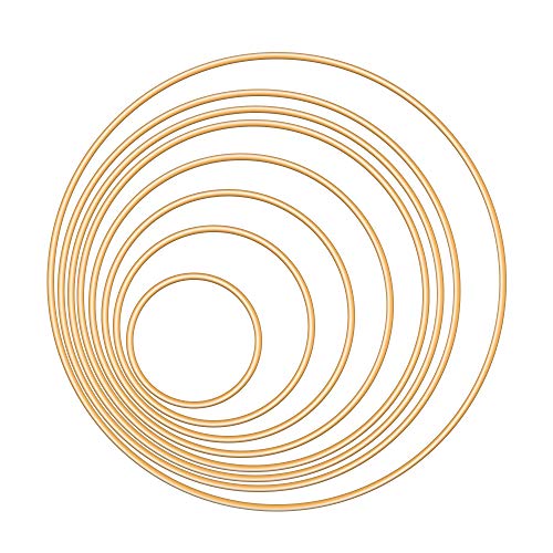 Dadabig 16 Stück Metalringe für Traumfänger, Gold Metall Ringe Hoops Drahtring Set Ring Kreis zum Basteln für Traumfänger DIY Handwerk Dream Catchers Geschenk Dekor Makramee Ring Zubehör ( 8 Größe) Dadabig 16 Stück Metalringe für Traumfänger, Gold Metall Ringe Hoops Drahtring Set Ring Kreis zum Basteln für Traumfänger DIY Handwerk Dream Catchers Geschenk Dekor Makramee Ring Zubehör ( 8 Größe) von Dadabig