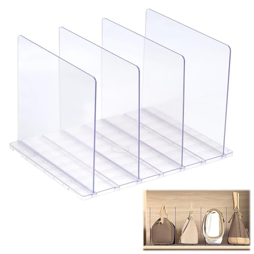 Dadabig Acryl Schrankregaltrenner, Abnehmbarer und Verstellbarer Transparent Regaltrenner Schubladen Trenner Schrank Organizer für Schränke Büro Schuhe Bücher von Dadabig