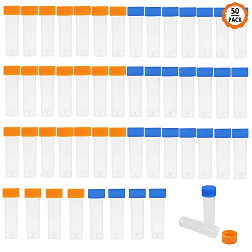 Dadabig Kunststoff Kryoröhrchen 50 Stück 5ml Kryoröhrchen-Reagenzglas mit Kappe Reagenzglas Probe Plastikröhrchen Transparent Klar Röhrchen mit Abgestuften und Schraubverschluss für Labor Dadabig Kunststoff Kryoröhrchen 50 Stück 5ml Kryoröhrchen-Reagenzglas mit Kappe Reagenzglas Probe Plastikröhrchen Transparent Klar Röhrchen mit Abgestuften und Schraubverschluss für Labor von Dadabig
