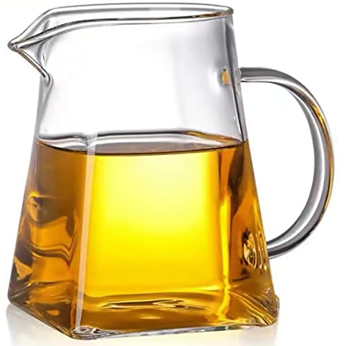 Dadamong Glaskrug mit Griff, Milch- und Sahnekännchen, hitzebeständiges Borosilikatglas, für Kaffee, Tee oder Ahornsirup, Herd- und Mikrowellengeeignet (550 ml) von Dadamong