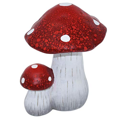 Dadeldo Home Pilze -Dot Design- Keramik 22cm rot Weihnachten Dekoration von Dadeldo Home
