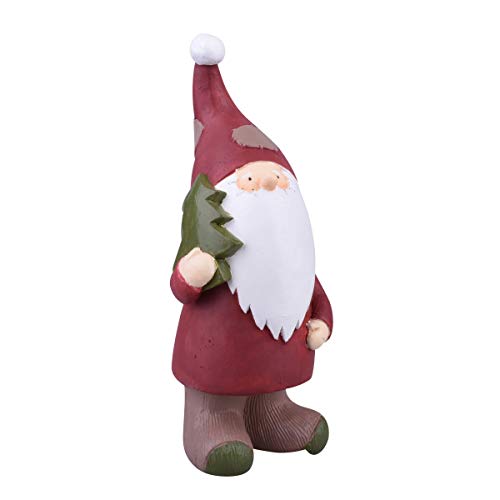 Dadeldo Home Santa Classic Deko-Figur Plaster-Stone 22x6x7cm rot-Weiss Weihnachten von Dadeldo Home