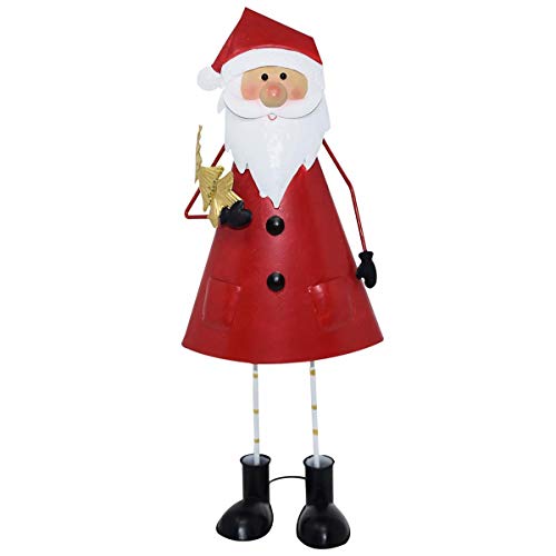 Dadeldo Home Weihnachtsmann -Harry- Metall 43cm rot Dekoration Dekofigur von Dadeldo Home