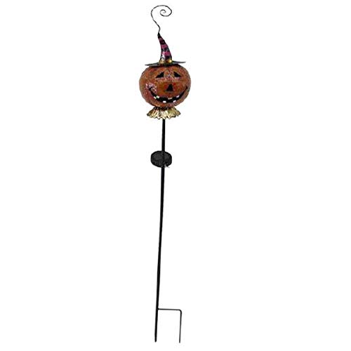 Dadeldo Home Gartenstecker -Kürbis- Metall 100x14x14cm orange-grau Halloween Herbst Dekoration von Dadeldo Home