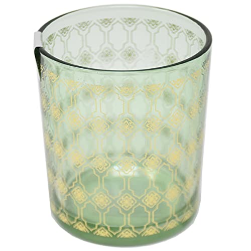 Teelichthalter -Orio- Glas 10x9cm Gold-grün Dekoration Windlicht von Dadeldo Home