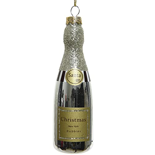 Baumkugel -Champagne- Glas 13x4cm Gold Weihnachtsdeko Baumschmuck von Dadeldo Living & Lifestyle