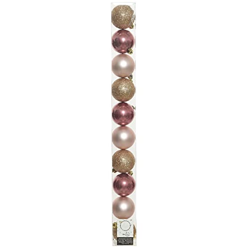 Baumkugel -Classic- 10er-Set Plastik 6cm rosa-Mix Outdoor Weihnachtsdeko Baumschmuck von Dadeldo Living & Lifestyle