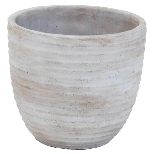 Dadeldo Living & Lifestyle Blumentopf Salsa Keramik 16x18cm grau Übertopf Dekoration von Dadeldo Living & Lifestyle