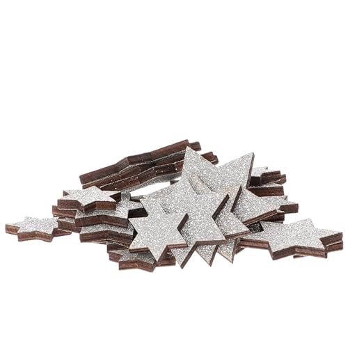 Dadeldo Living & Lifestyle Deko-Sterne Silber 24er-Set Holz Weihnachtsdeko von Dadeldo Living & Lifestyle