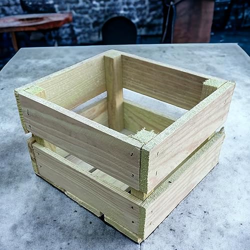 Dadeldo Living & Lifestyle Holzkiste New-Vintage 16x22x20cm Holz Weinkisten Deko-Kisten (Grün) von Dadeldo Living & Lifestyle
