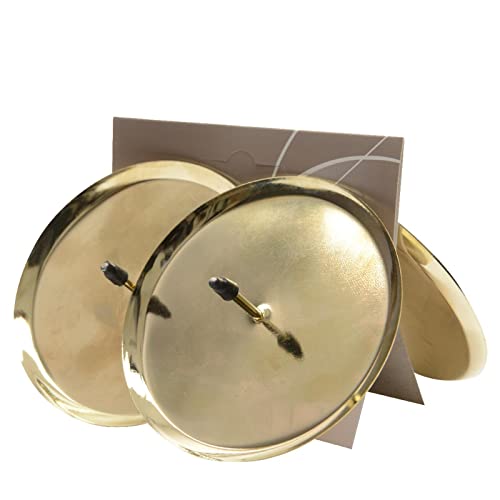 Dadeldo Living & Lifestyle Kerzenhalter 4er-Set Metall 5x8cm Gold Adventskranz Kerzenteller von Dadeldo Living & Lifestyle