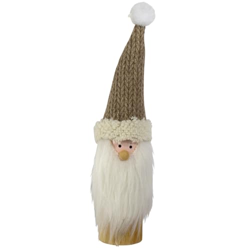 Dadeldo Living & Lifestyle Wichtel Dekofigur Weihnachtsdeko Holz Natur-Weiss 25cm von Dadeldo Living & Lifestyle