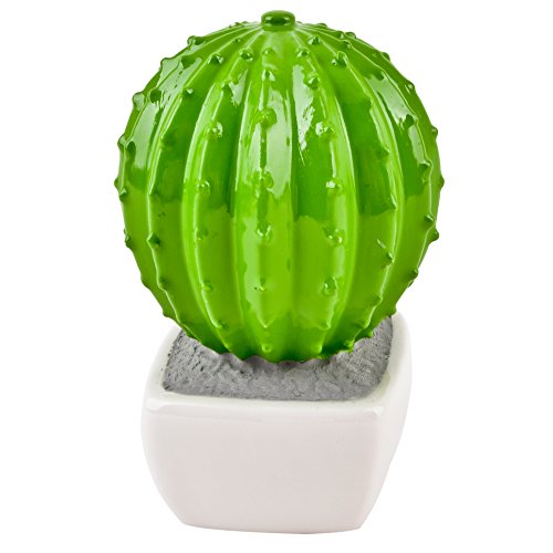 Dadeldo Living & Lifestyle Kaktus Deko-Objekt Porzellan 11cm grün-Weiss Dekoration Tischdeko von Dadeldo Living & Lifestyle