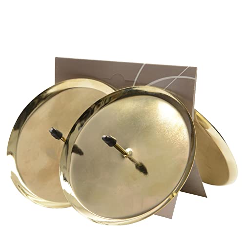 Kerzenhalter 4er-Set Metall 5x8cm Gold Adventskranz Kerzenteller von Dadeldo Living & Lifestyle