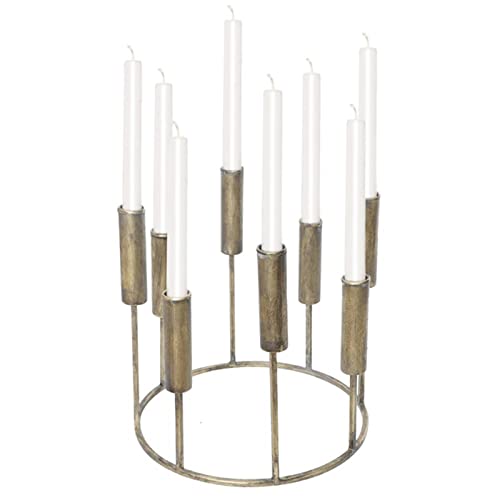 Kerzenleuchter -Dana- Metall 27x30cm Gold-antik Dekoration Kerzenständer von Dadeldo Living & Lifestyle