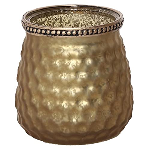 Windlicht -Cordell- Glas 10cm Gold Dekoration Teelichthalter von Dadeldo Living & Lifestyle