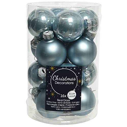 Baumkugel -Classic- 16er-Set Glas 3cm blau Weihnachtsdeko Baumschmuck von Dadeldo Living & Lifestyle