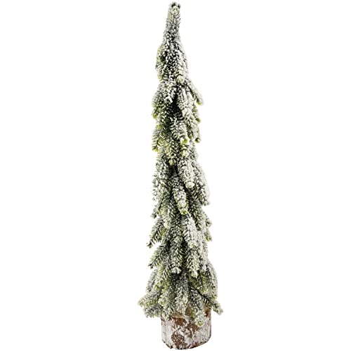 Weihnachtsdeko Tannenbaum -Winter Oaks- 46x9cm grün-Weiss Dekoration von Dadeldo Living & Lifestyle