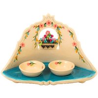 Kerzenständer - Blumen Übertopf Türkis Shabbat Aus Keramik von Dadole