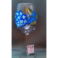 Blaue Hortensie Weinglas Blaue Hortensie Weinglas von DadsGlassGarden