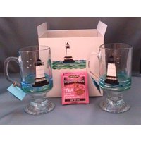 Leuchtturm Becher Set von DadsGlassGarden