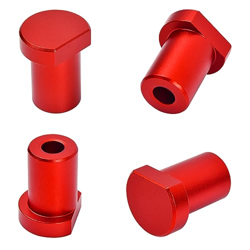 4 Stück Bankhaken, Bench Dogs Bankstopps 20mm, Bank-Hundeklemme, Werkbank Stopper Aluminiumlegierung für 20mm Hundeloch T-Schiene, Hobelbank Holz (Rot) von Daelesr