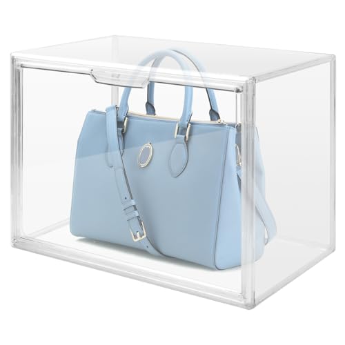 Badezimmer Organizer Box Transparent, Aufbewahrung Badezimmer Kunststoff, Acryl Kosmetik Organizer Groß, Handtaschen Plexiglas Box, Schuhe Organizer, Cosmetic Organizer Schublade, 36x22x27cm von Daelesr