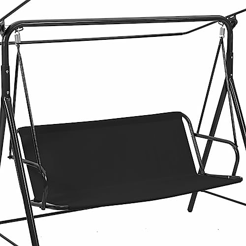 Ersatz-Schaukelsitzbezug, Abdeckung für die Sitze der Hollywoodschaukel, wasserdichte Sitzbezug, Stuhlbezug Terrassenschaukelkissen für Gartenschaukel, Hof, Balkon (138 x 50 x 50 cm, Schwarz) von Daelesr