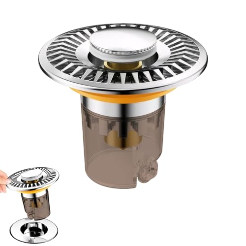 Waschbeckenstöpsel, Ablaufgarnitur Stöpsel Waschbecken, Abflusssieb Pop up, Universal Sink Stopper Ersatz für Bad und Küche(32-43mm) von Daelesr