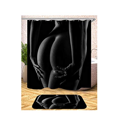 Daesar Antischimmel 3D Duschvorhang 150x180 Sexy Frauen Badvorhang Vintage Polyester-Stoff von Daesar