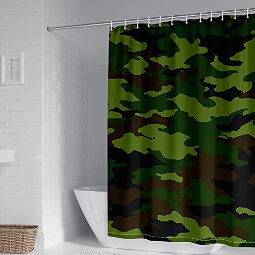Daesar Badezimmer Duschvorhang Polyester Waschbar 90x180, Badvorhang Anti-Schimmel Wasserdicht für Badewannen mit Tarnung Motiv Daesar Badezimmer Duschvorhang Polyester Waschbar 90x180, Badvorhang Anti-Schimmel Wasserdicht für Badewannen mit Tarnung Motiv von Daesar