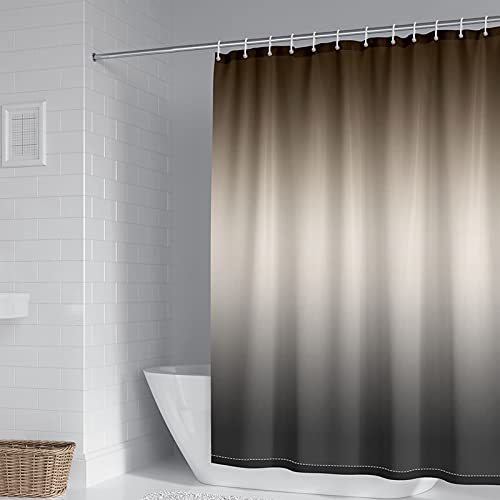 Daesar Duschvorhang 180x200 Wasserdicht Antischimmel, Badezimmer Duschvorhang Polyester Waschbar Verlauf Grau von Daesar