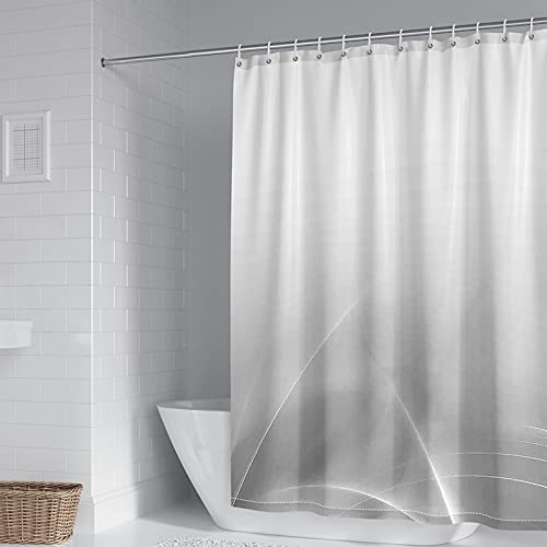 Daesar Duschvorhang Antischimmel Wasserdicht, Badezimmer Duschvorhang 120x180 Polyester Waschbar Verlauf Grau von Daesar