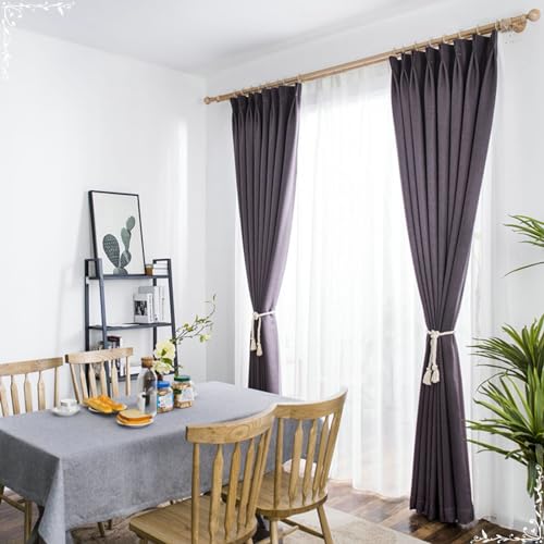 Daesar Gardinen Blickdicht 2er Set, Vorhang Verdunkelung Haken 137x244CM Leinenoptik Nordisch Einfarbig Violett Vorhänge Schlafzimmer Wohnzimmer Daesar Gardinen Blickdicht 2er Set, Vorhang Verdunkelung Haken 137x244CM Leinenoptik Nordisch Einfarbig Violett Vorhänge Schlafzimmer Wohnzimmer von Daesar
