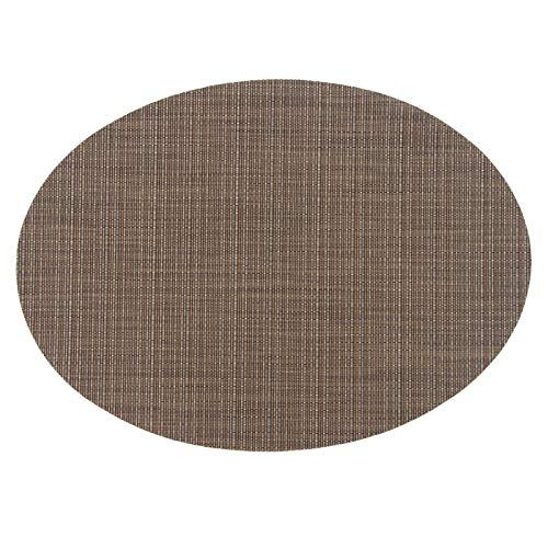 Daesar Platzdeckchen 6er Set Tischmatte Vinyl, Oval Kaffee Tischsets Abwaschbar und rutschfest 45x32.5CM von Daesar
