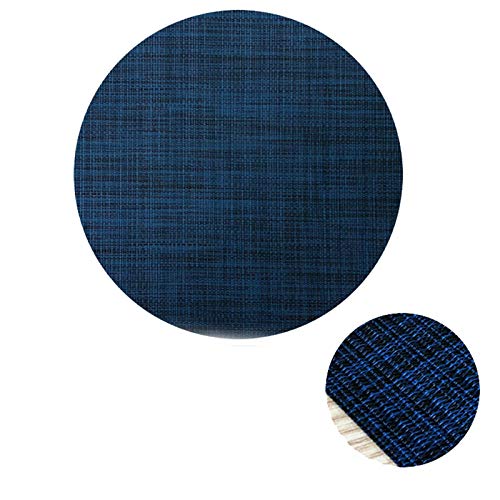 Daesar Platzset rutschfest Platzdeckchen Abwaschbar 35x35CM, Rund Dunkelblau Tischset 2er Set PVC von Daesar