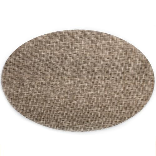 Daesar Platzsets Abwaschbar Vinyl, Tischsets Oval 45x30CM Nordisch Leinenoptik Einfarbig Platzdeckchen Waschbar 4er Set Dunkelbraun Daesar Platzsets Abwaschbar Vinyl, Tischsets Oval 45x30CM Nordisch Leinenoptik Einfarbig Platzdeckchen Waschbar 4er Set Dunkelbraun von Daesar