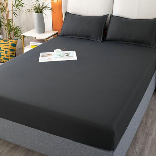 Daesar Spannbettlaken Topper Boxspringbett 180x200CM Schwarz Baumwolle Bettwäsche, 1 Stück ohne Kissenbezüge Daesar Spannbettlaken Topper Boxspringbett 180x200CM Schwarz Baumwolle Bettwäsche, 1 Stück ohne Kissenbezüge von Daesar