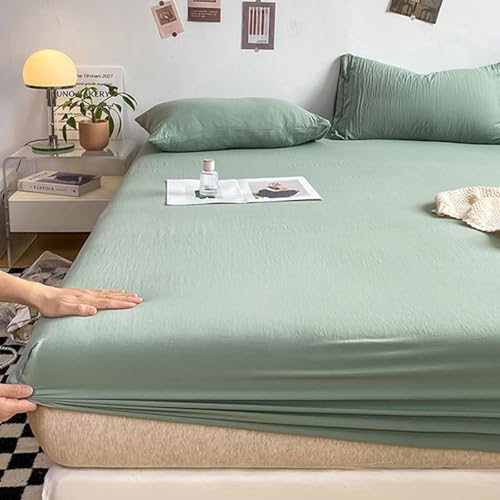 Daesar Spannleintuch Boxspringbett 180x220CM Matcha Grün, Spannbettlaken Topper Mikrofaser Einfarbig Bettwäsche Spannleintuch für Schlafsaal Hotel-1 Stück, ohne Kissenbezüge Daesar Spannleintuch Boxspringbett 180x220CM Matcha Grün, Spannbettlaken Topper Mikrofaser Einfarbig Bettwäsche Spannleintuch für Schlafsaal Hotel-1 Stück, ohne Kissenbezüge von Daesar