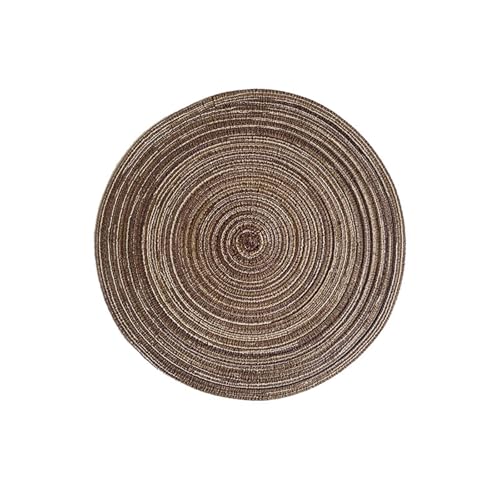 Daesar Tischset 2er Set Rund 36CM, Platzsets Stoff Nordisch Gewebt Platzdeckchen Set Abwaschbar Braun Daesar Tischset 2er Set Rund 36CM, Platzsets Stoff Nordisch Gewebt Platzdeckchen Set Abwaschbar Braun von Daesar