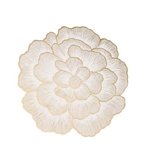 Daesar Tischsets Platzsets 2er Set Rund 38CM, Platzdeckchen PVC Aesthetic Rose Blumen Platzsets rutschfest Abwaschbar Weiß Gold Daesar Tischsets Platzsets 2er Set Rund 38CM, Platzdeckchen PVC Aesthetic Rose Blumen Platzsets rutschfest Abwaschbar Weiß Gold von Daesar