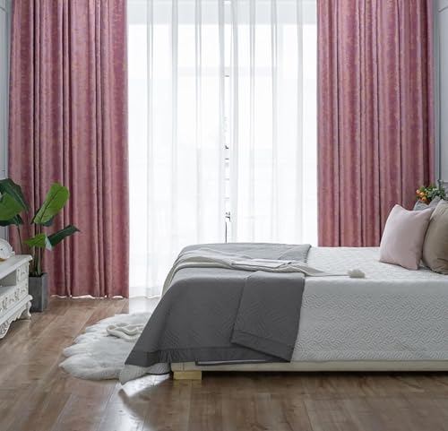 Daesar Verdunkelungsvorhänge mit Ösen 2er Set, Gardinen Blickdicht Rosa Vintage mit Geometrie Muster 137x244CM Schiebevorhänge Vorhang Schlafzimmer Wohnzimmer Daesar Verdunkelungsvorhänge mit Ösen 2er Set, Gardinen Blickdicht Rosa Vintage mit Geometrie Muster 137x244CM Schiebevorhänge Vorhang Schlafzimmer Wohnzimmer von Daesar
